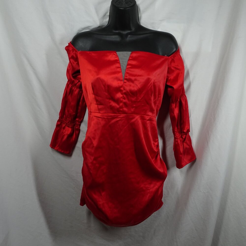 Miss ORD Women Red Mini Bodycon Dress Size S